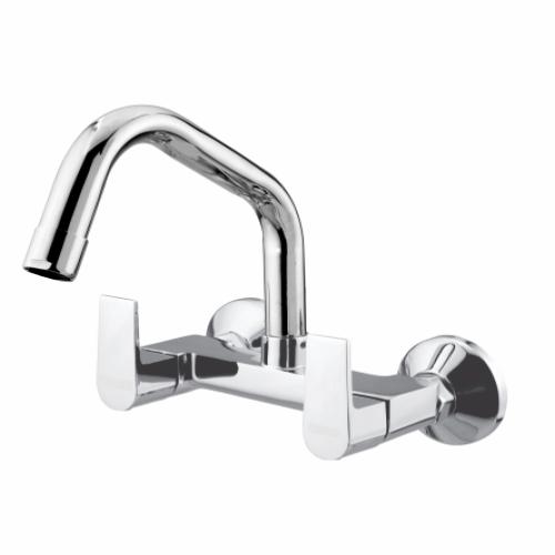 Sink Mixer Wall Mounted With Swinging Spout Chrome